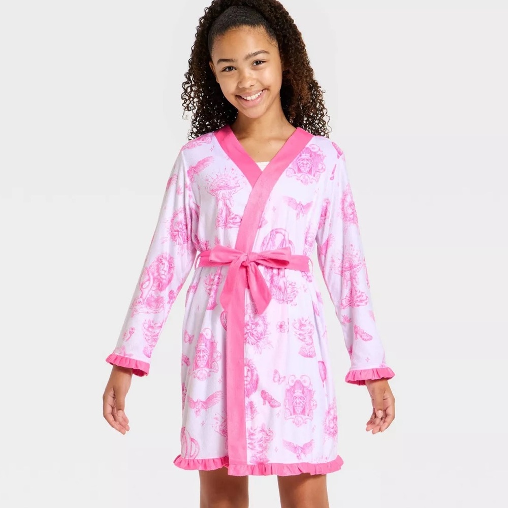 Katie Kime Wicked pink & white robe NWT